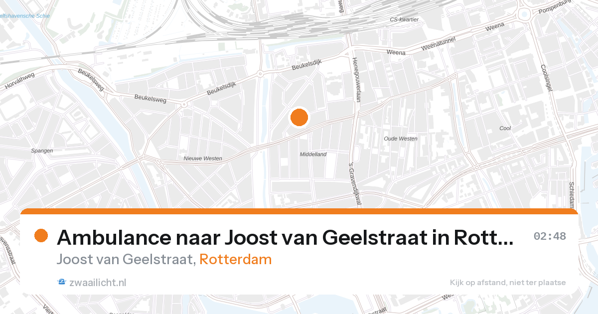 Ambulance naar Joost van Geelstraat in Rotterdam — 1 feb 2026