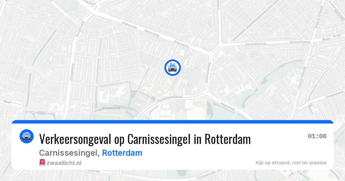 Verkeersongeval op Carnissesingel in Rotterdam — 15 jul 2026