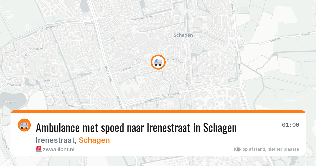 Ambulance met spoed naar Irenestraat in Schagen — 27 apr 2026