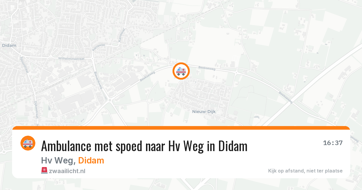 Ambulance met spoed naar Hv Weg in Didam — 25 jun 2026