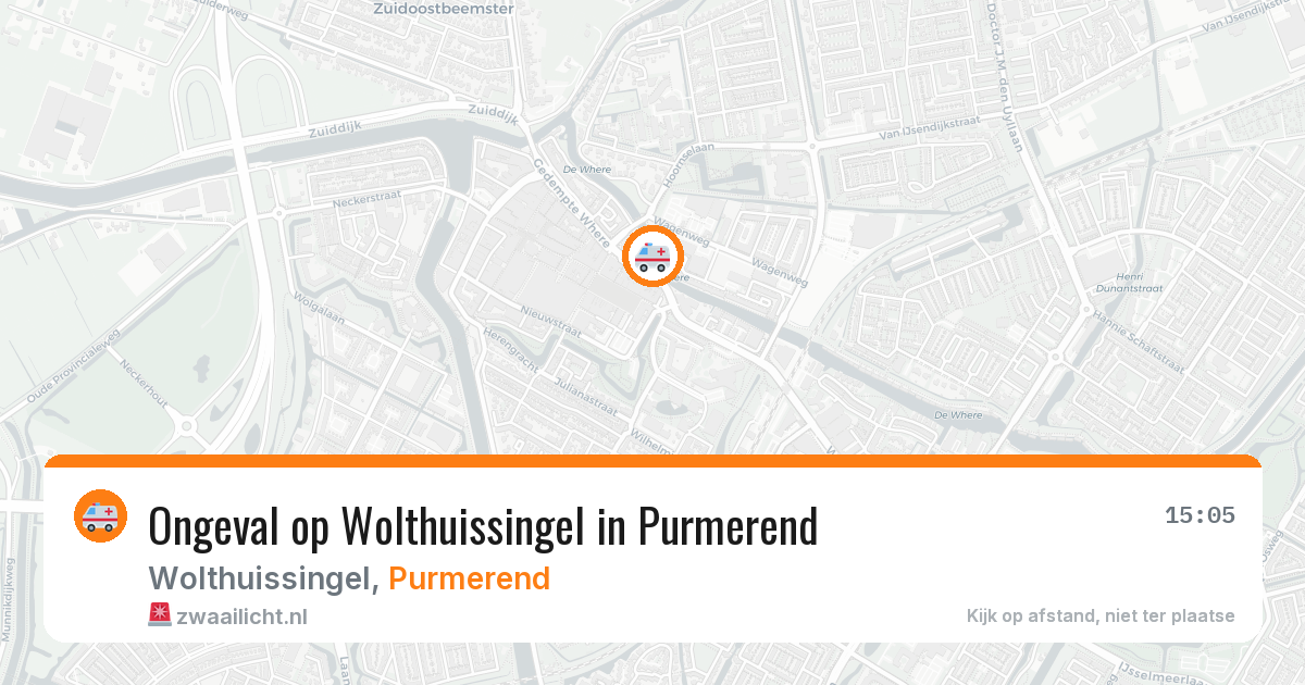 Ongeval op Wolthuissingel in Purmerend — 14 apr 2026
