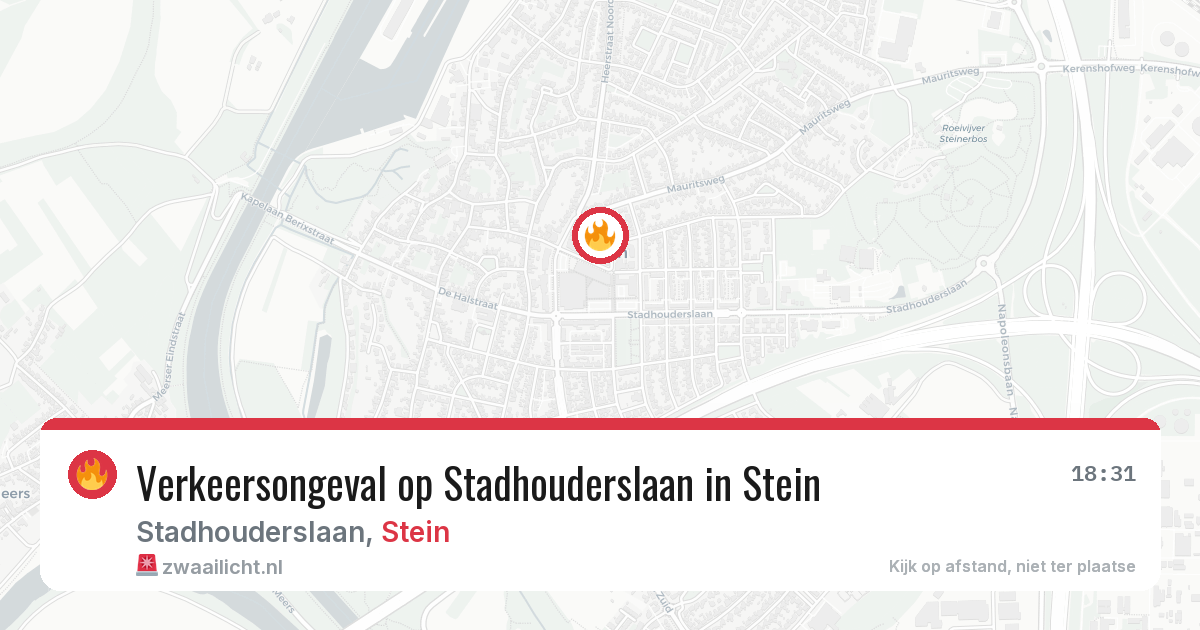 Verkeersongeval op Stadhouderslaan in Stein — 15 jun 2026