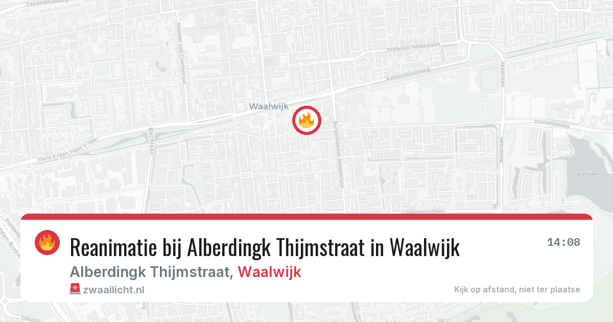 Reanimatie bij Alberdingk Thijmstraat in Waalwijk — 1 jul 2026