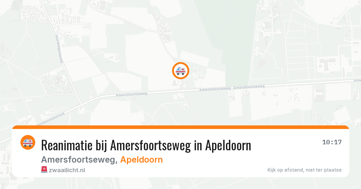 Reanimatie bij Amersfoortseweg in Apeldoorn — 7 mrt 2026