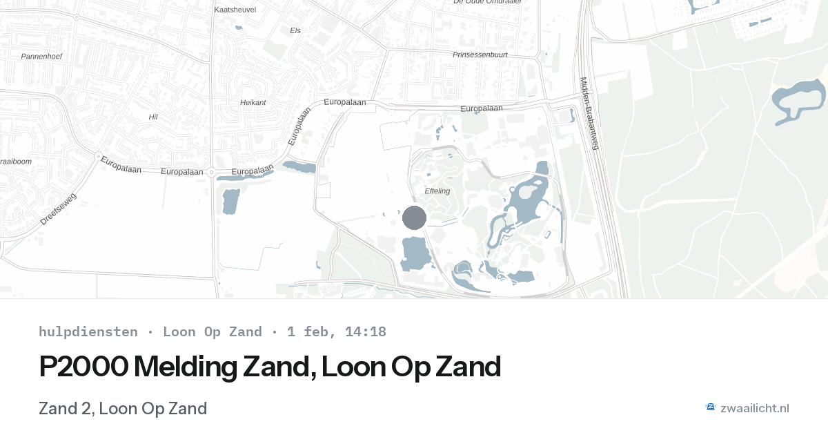 P2000 Melding Zand, Loon Op Zand — 1 feb 2026