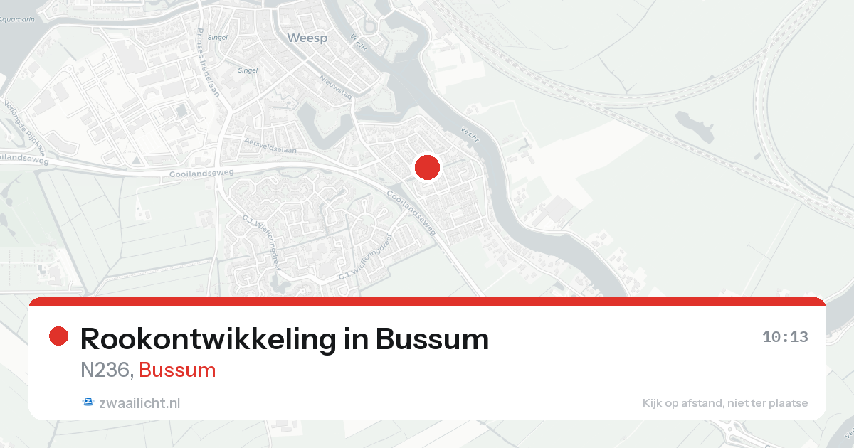 Rookontwikkeling in Bussum — 18 aug 2026