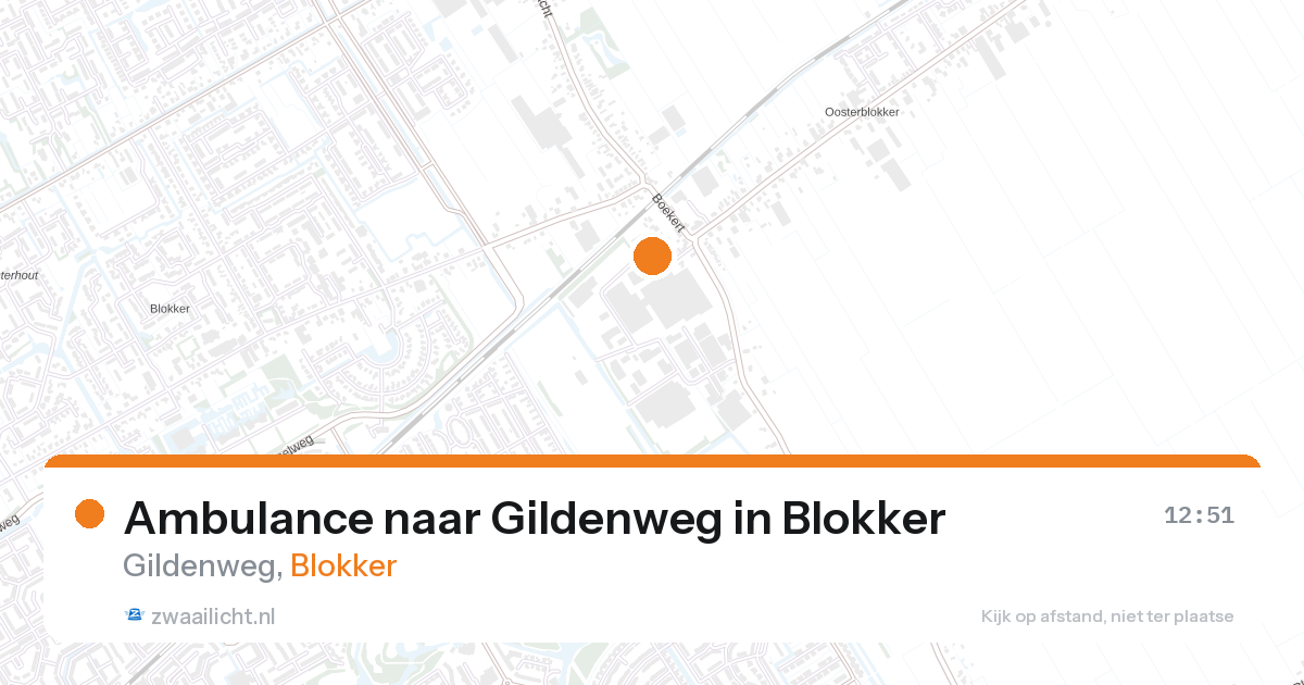 Ambulance naar Gildenweg in Blokker — 27 aug 2026