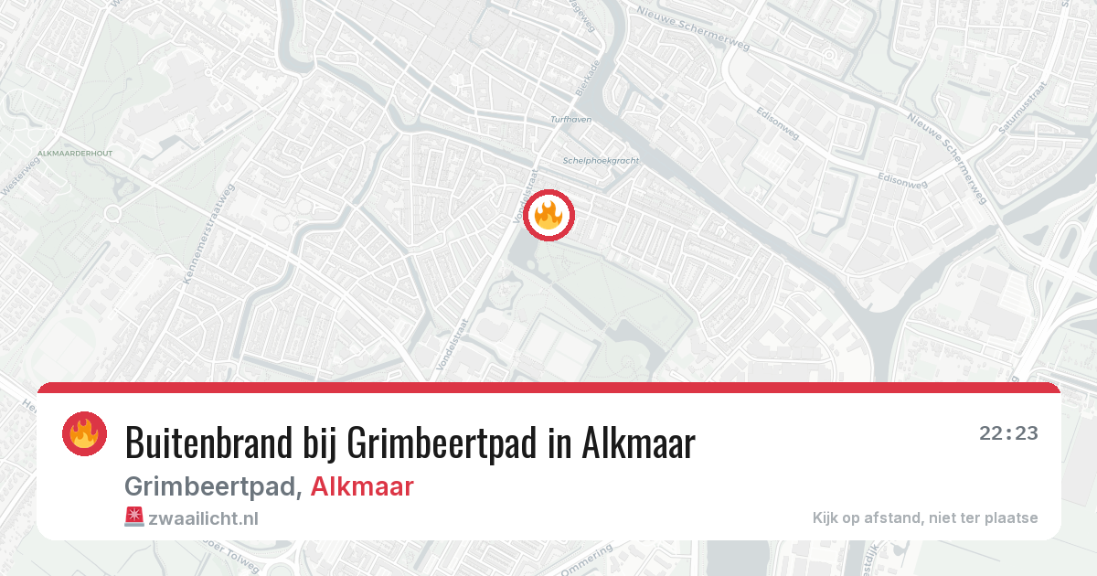 Buitenbrand bij Grimbeertpad in Alkmaar — 21 apr 2026