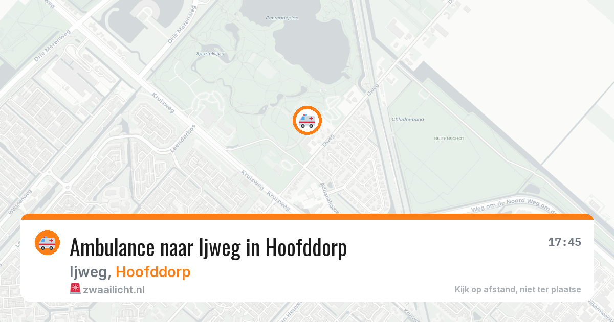 Ambulance naar Ijweg in Hoofddorp — 13 aug 2026