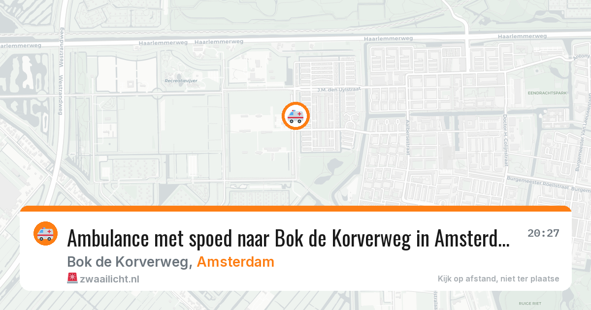 Ambulance met spoed naar Bok de Korverweg in Amsterdam — 1 apr 2026