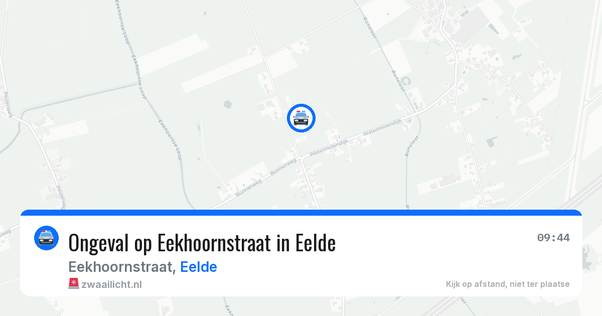 Ongeval op Eekhoornstraat in Eelde — 8 mei 2026