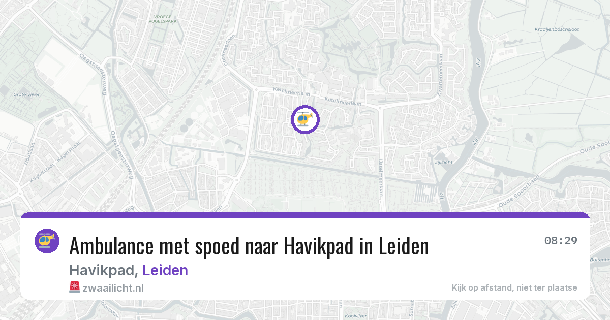 Ambulance met spoed naar Havikpad in Leiden — 28 jun 2026
