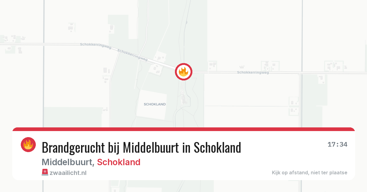 Brandgerucht bij Middelbuurt in Schokland — 10 mei 2026