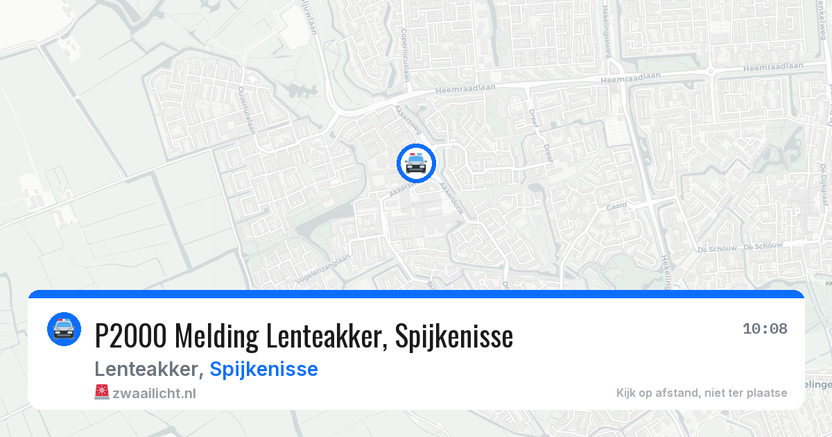 P2000 Melding Lenteakker, Spijkenisse — 22 apr 2026