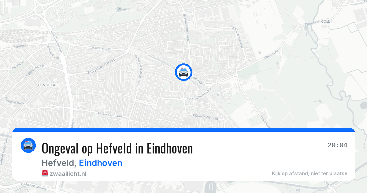 Ongeval op Hefveld in Eindhoven — 11 jul 2026