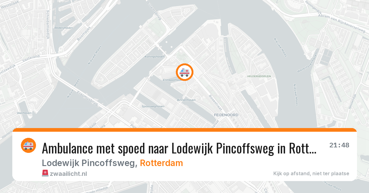 Ambulance met spoed naar Lodewijk Pincoffsweg in Rotterdam — 4 apr 2026
