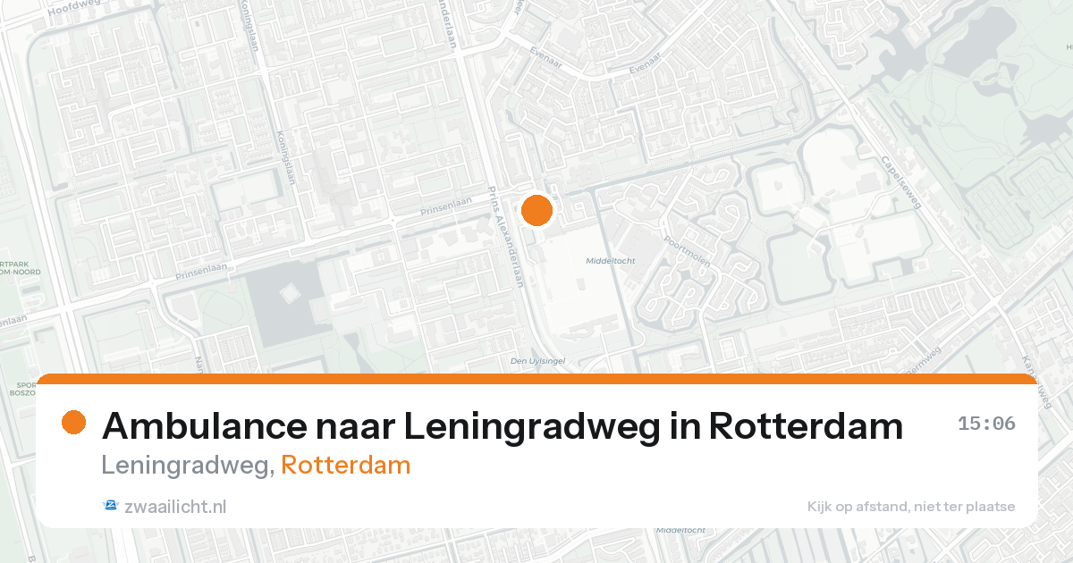 Ambulance naar Leningradweg in Rotterdam — 16 aug 2026