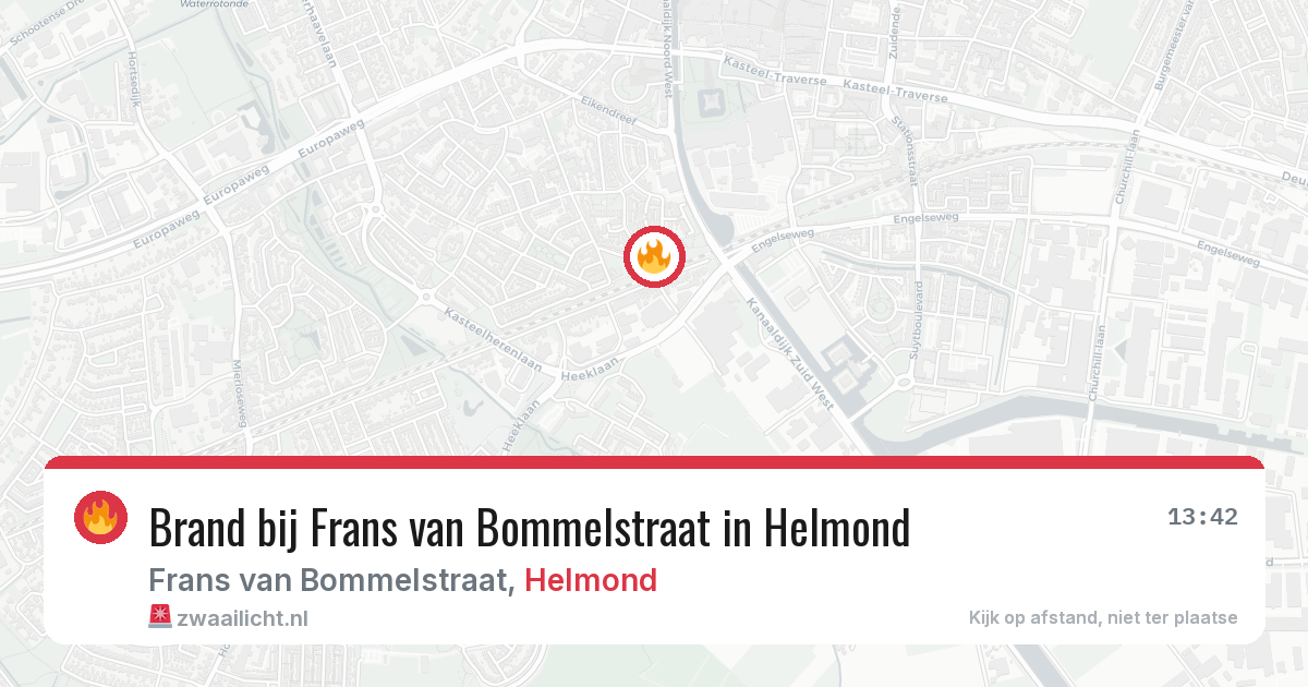 Brand bij Frans van Bommelstraat in Helmond — 3 aug 2026