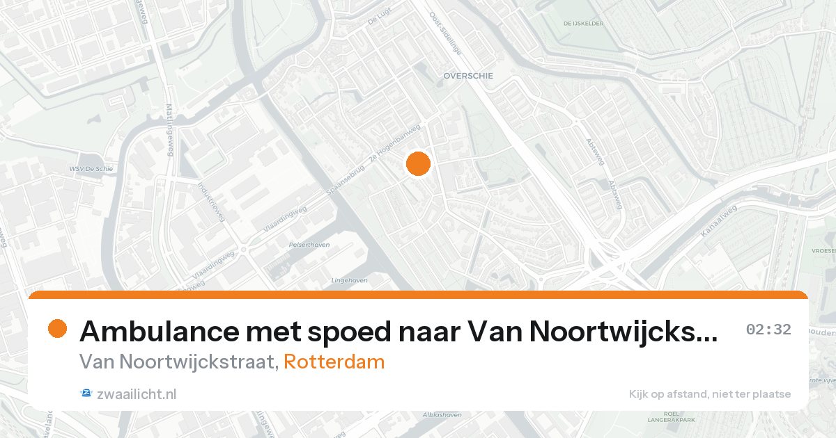 Ambulance met spoed naar Van Noortwijckstraat in Rotterdam — 25 aug 2026