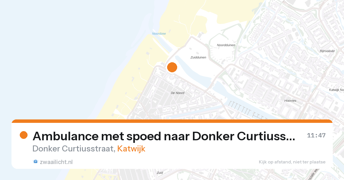 Ambulance met spoed naar Donker Curtiusstraat in Katwijk — 9 apr 2026