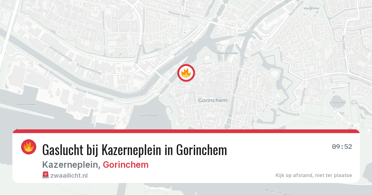 Gaslucht bij Kazerneplein in Gorinchem — 15 mrt 2026