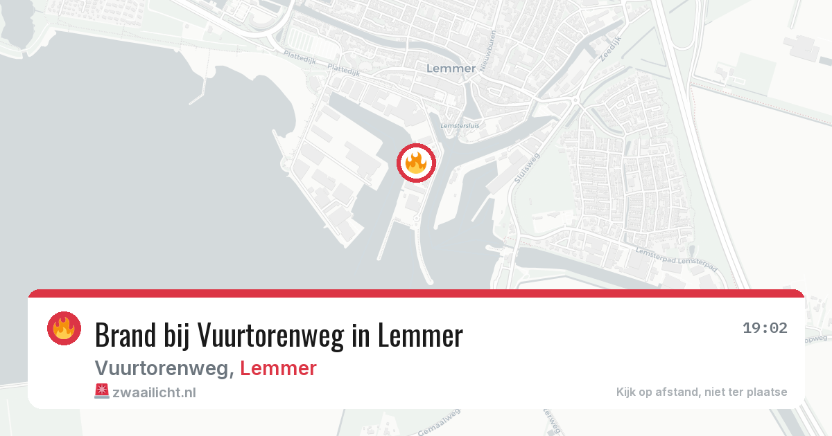 Brand bij Vuurtorenweg in Lemmer — 3 aug 2026