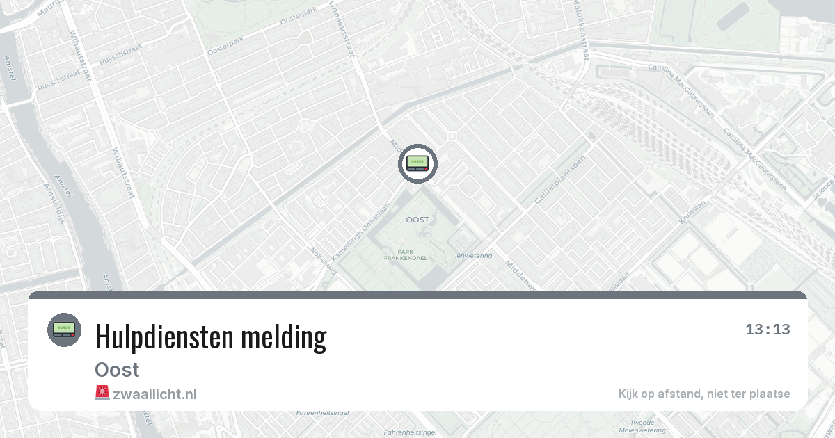 Hulpdiensten melding — 27 jun 2026