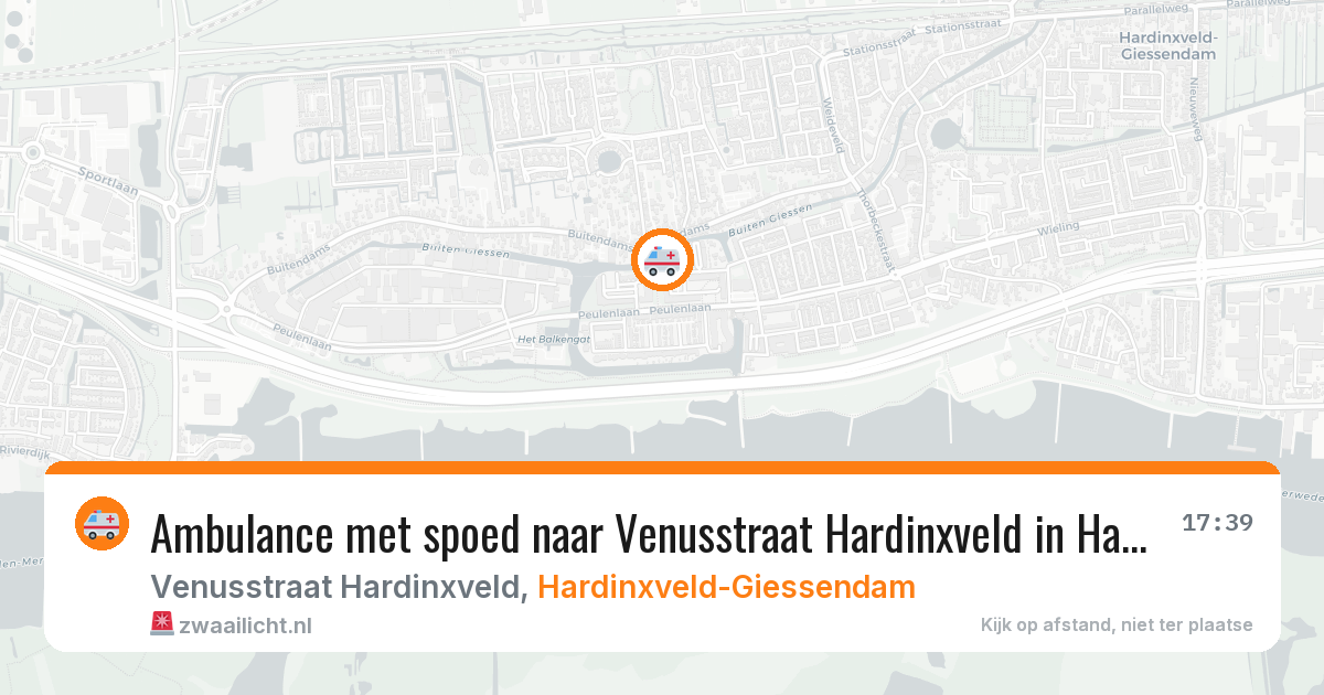 Ambulance met spoed naar Venusstraat Hardinxveld in Hardinxveld-Giessendam — 30 mrt 2026