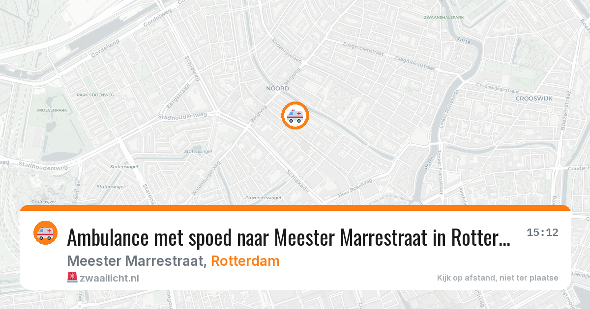 Ambulance met spoed naar Meester Marrestraat in Rotterdam — 19 mei 2026