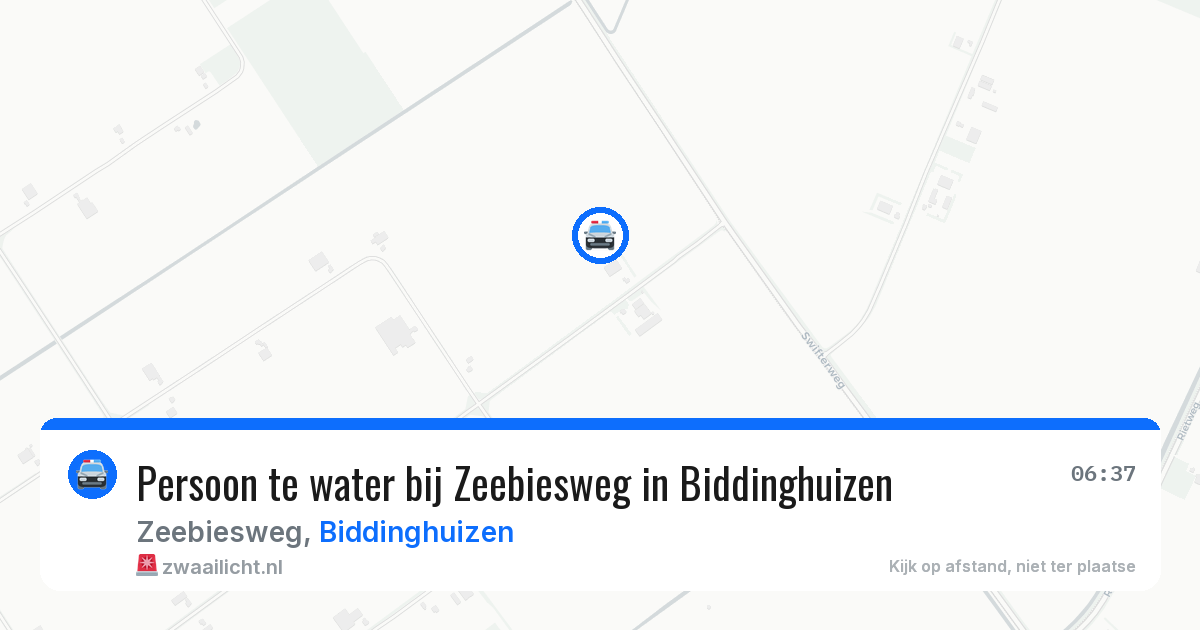 Persoon te water bij Zeebiesweg in Biddinghuizen — 30 mrt 2026