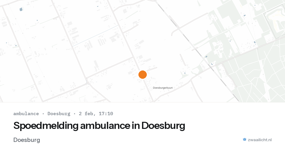 Spoedmelding ambulance in Doesburg — 2 feb 2026