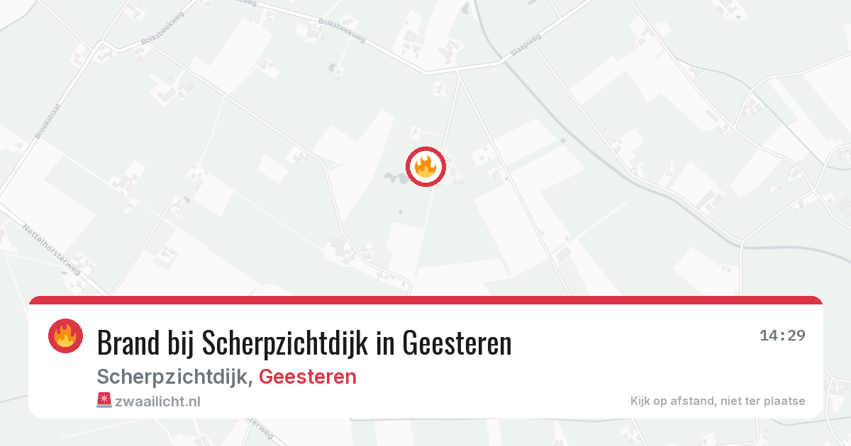 Brand bij Scherpzichtdijk in Geesteren — 30 mei 2026