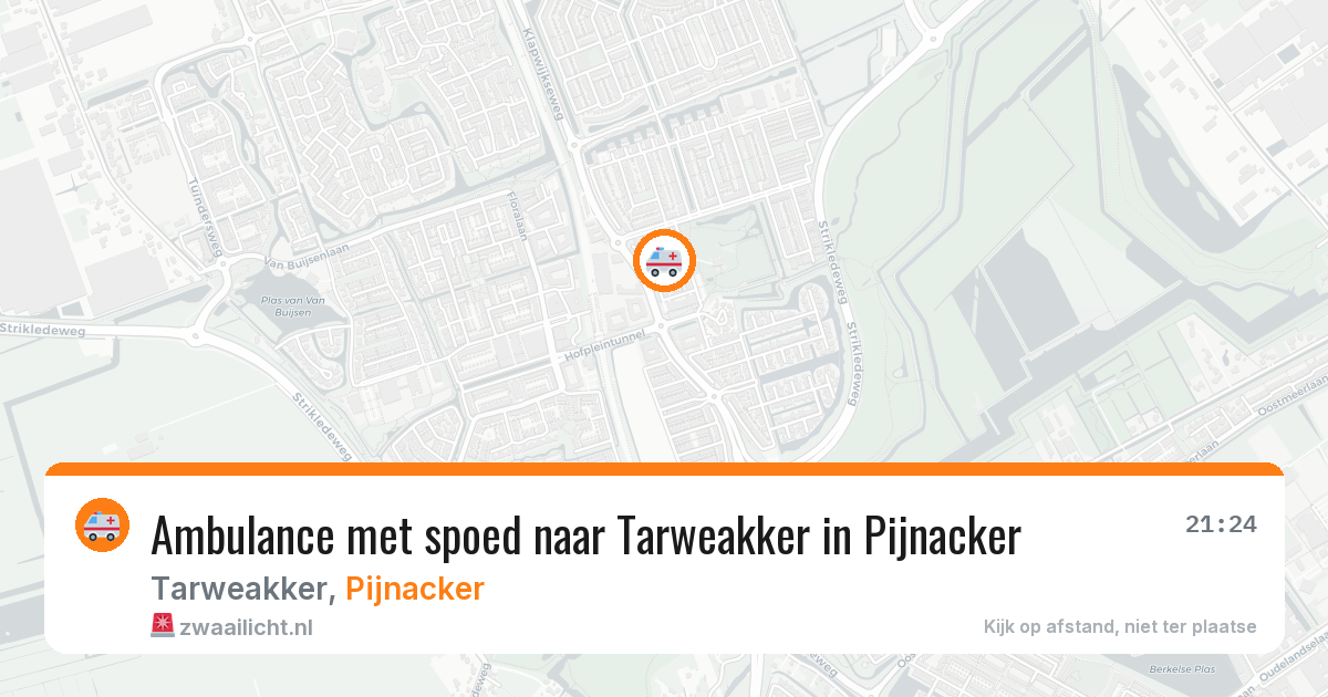 Ambulance met spoed naar Tarweakker in Pijnacker — 21 mei 2026