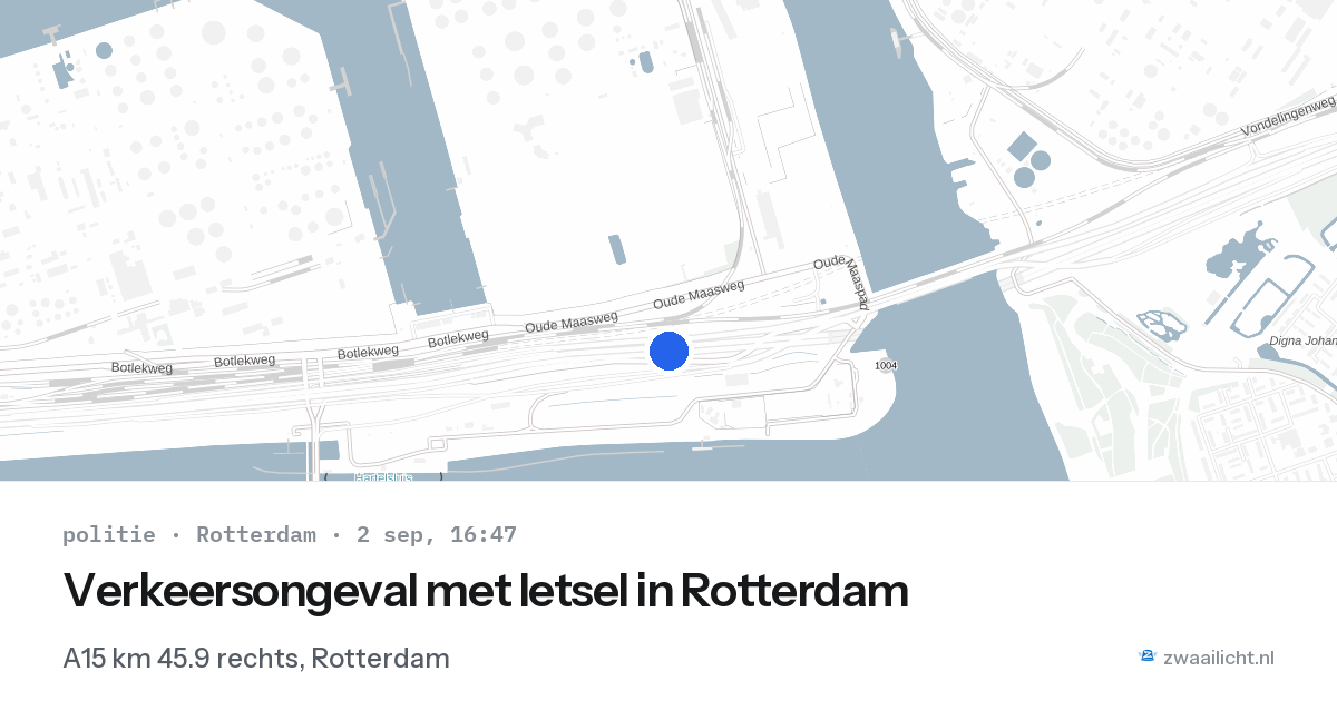 Verkeersongeval met letsel in Rotterdam — 2 sep 2026