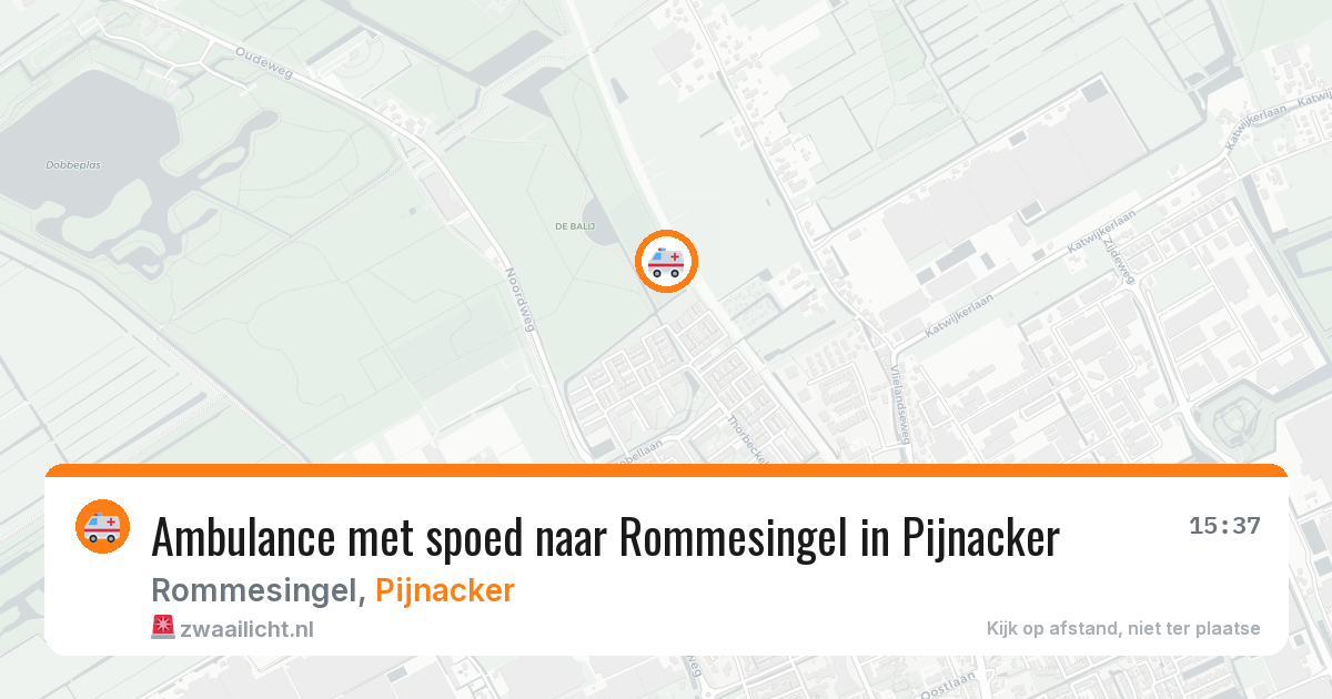Ambulance met spoed naar Rommesingel in Pijnacker — 19 apr 2026