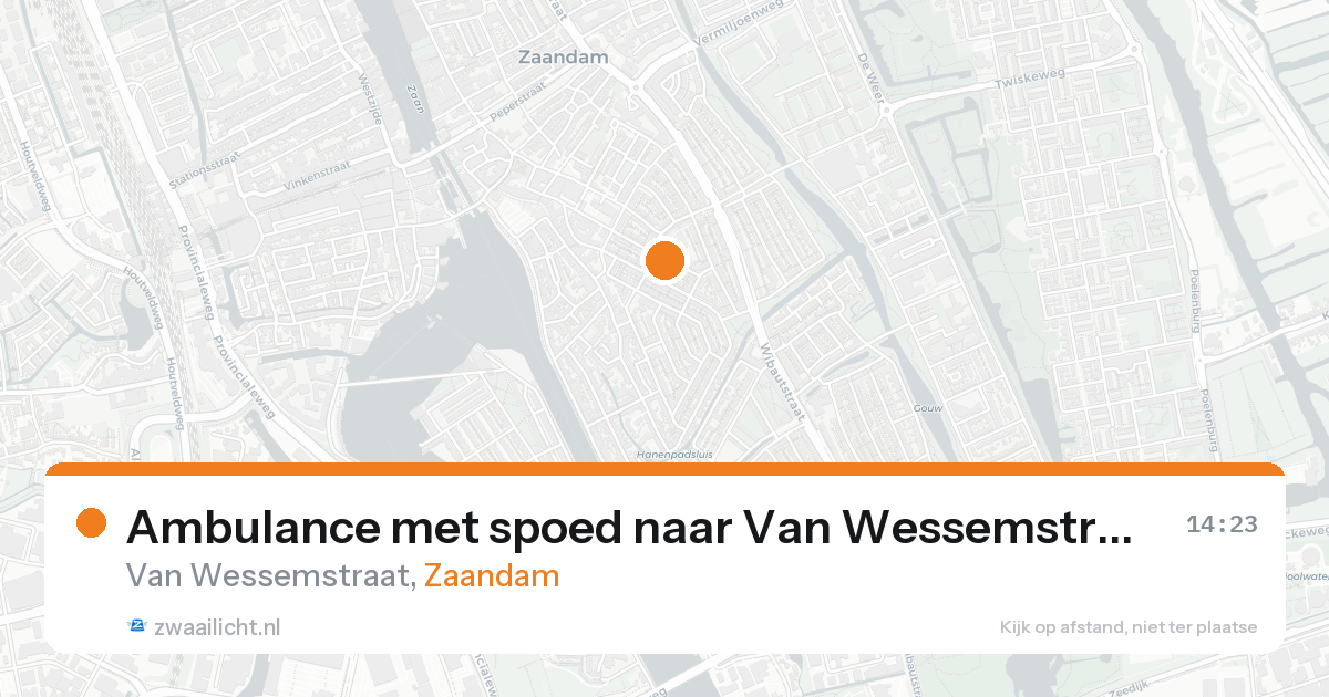 Ambulance met spoed naar Van Wessemstraat in Zaandam — 20 mei 2026