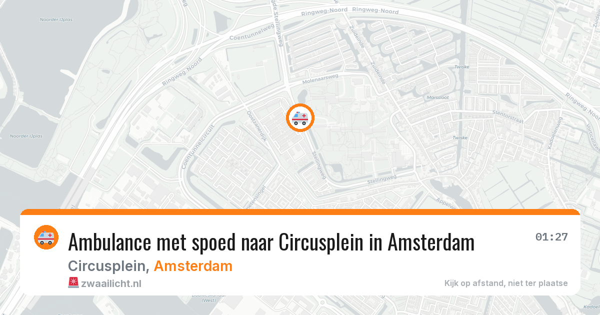 Ambulance met spoed naar Circusplein in Amsterdam — 12 apr 2026