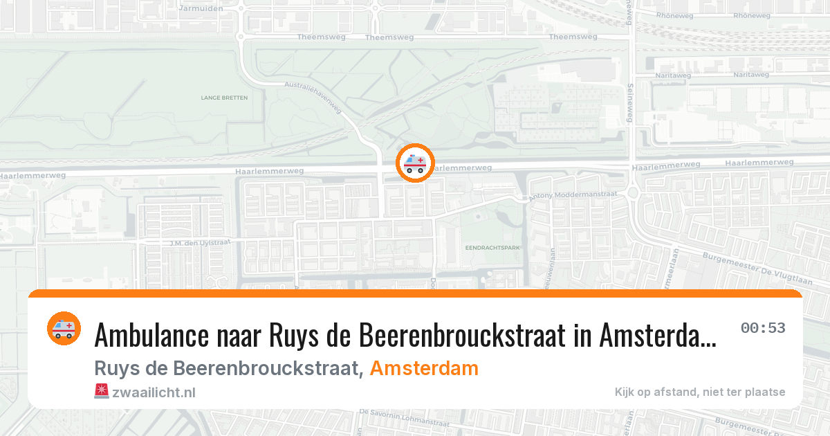 Ambulance naar Ruys de Beerenbrouckstraat in Amsterdam — 26 mrt 2026