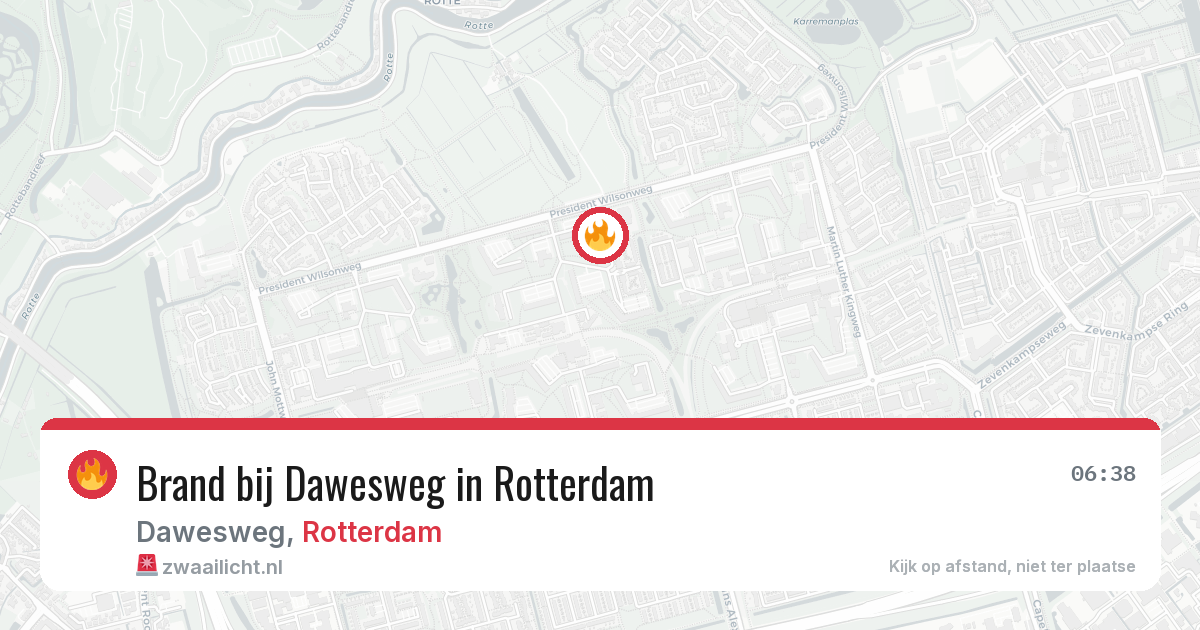 Brand bij Dawesweg in Rotterdam — 17 apr 2026