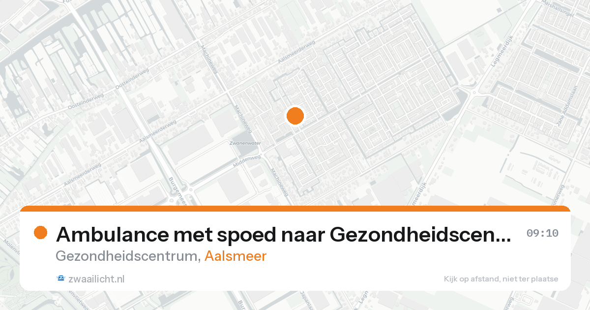 Ambulance met spoed naar Gezondheidscentrum in Aalsmeer — 19 mei 2026