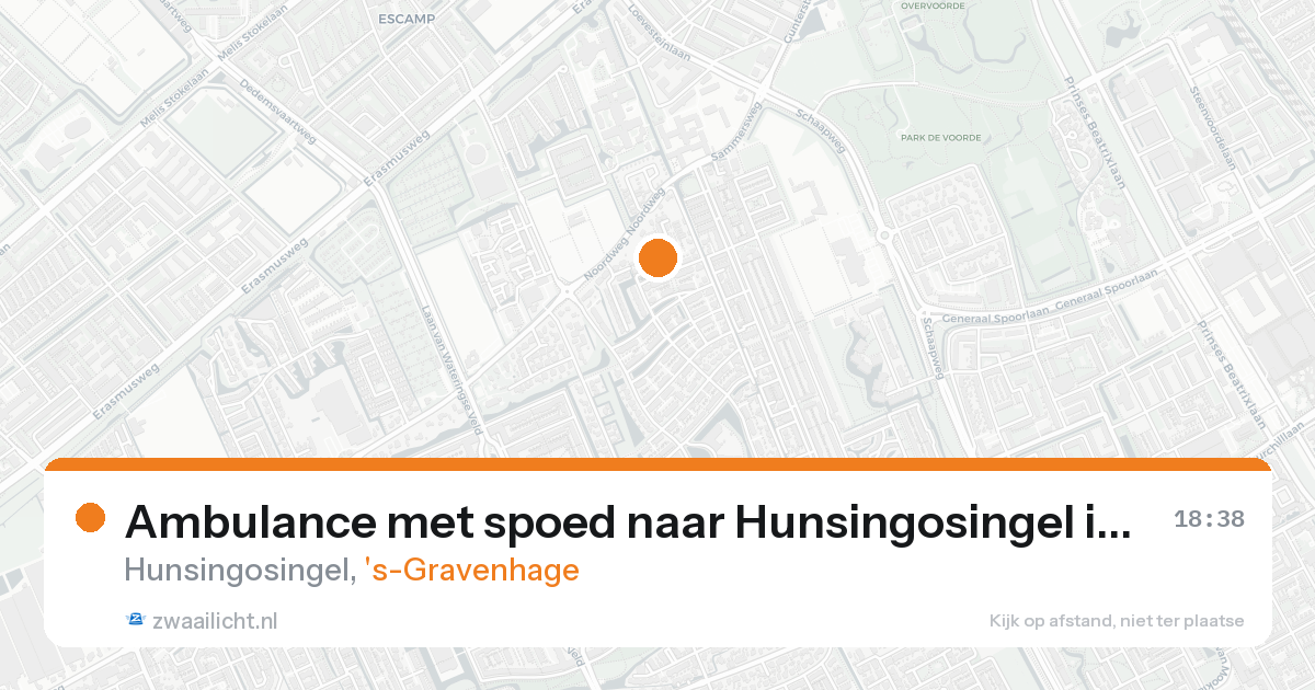 Ambulance met spoed naar Hunsingosingel in 's-Gravenhage — 19 aug 2026