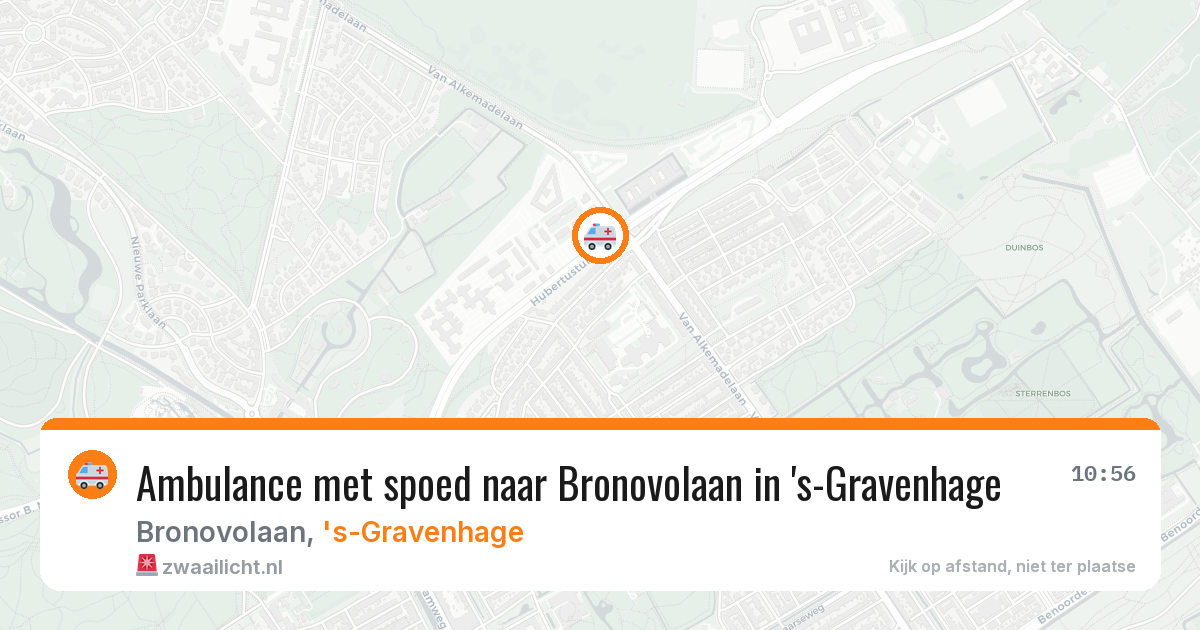 Ambulance met spoed naar Bronovolaan in 's-Gravenhage — 26 mei 2026