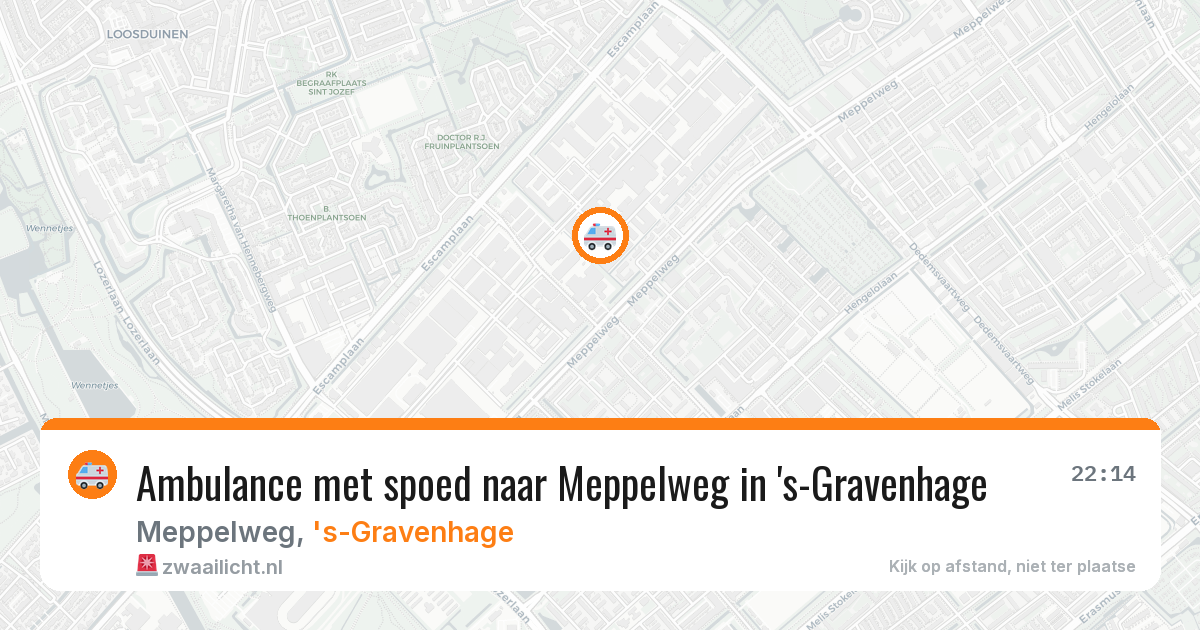 Ambulance met spoed naar Meppelweg in 's-Gravenhage — 24 mrt 2026