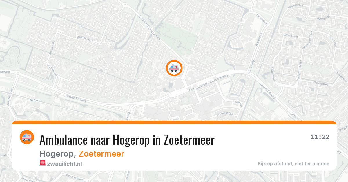 Ambulance naar Hogerop in Zoetermeer — 28 jul 2026