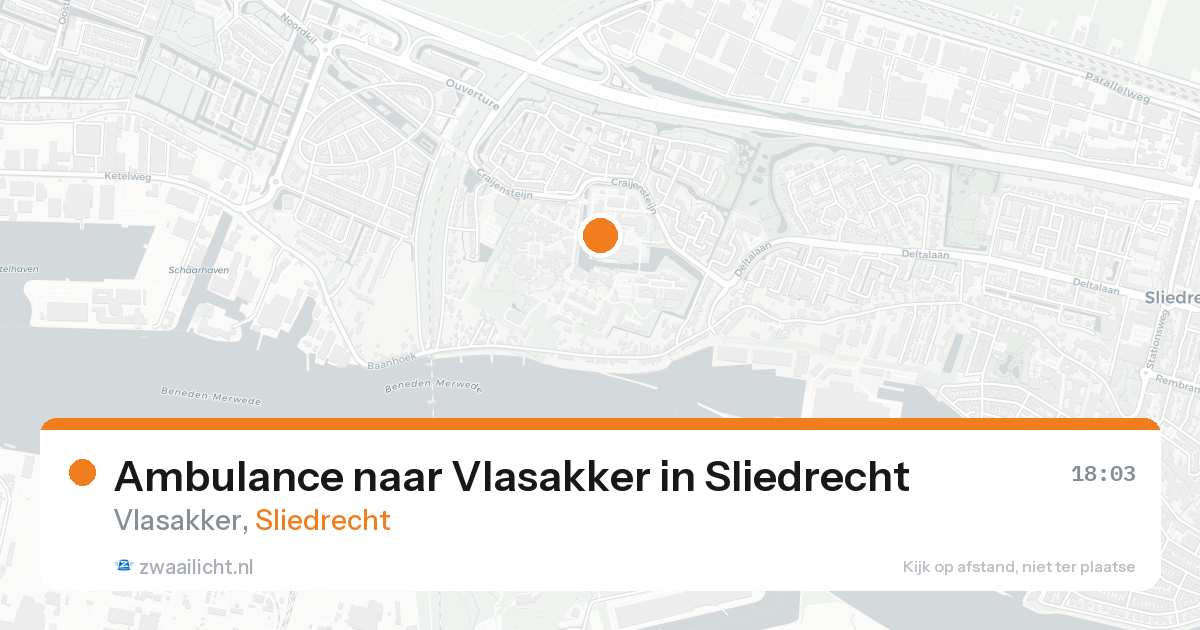 Ambulance naar Vlasakker in Sliedrecht — 31 jan 2026