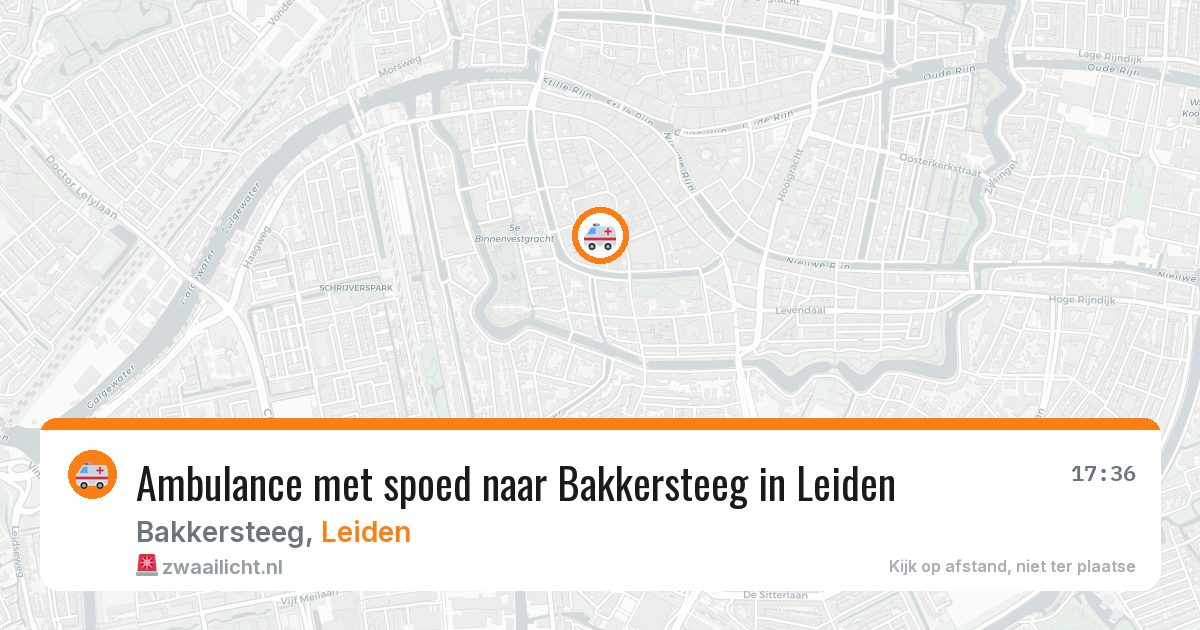 Ambulance met spoed naar Bakkersteeg in Leiden — 2 jul 2026