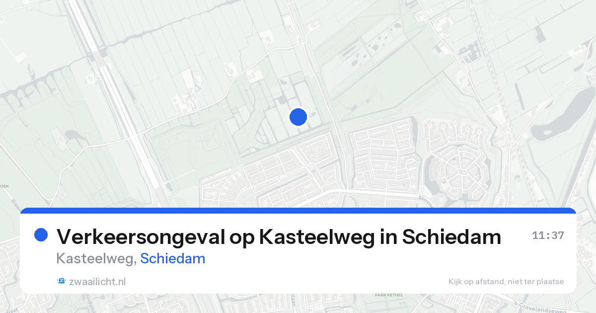 Verkeersongeval op Kasteelweg in Schiedam — 15 aug 2026