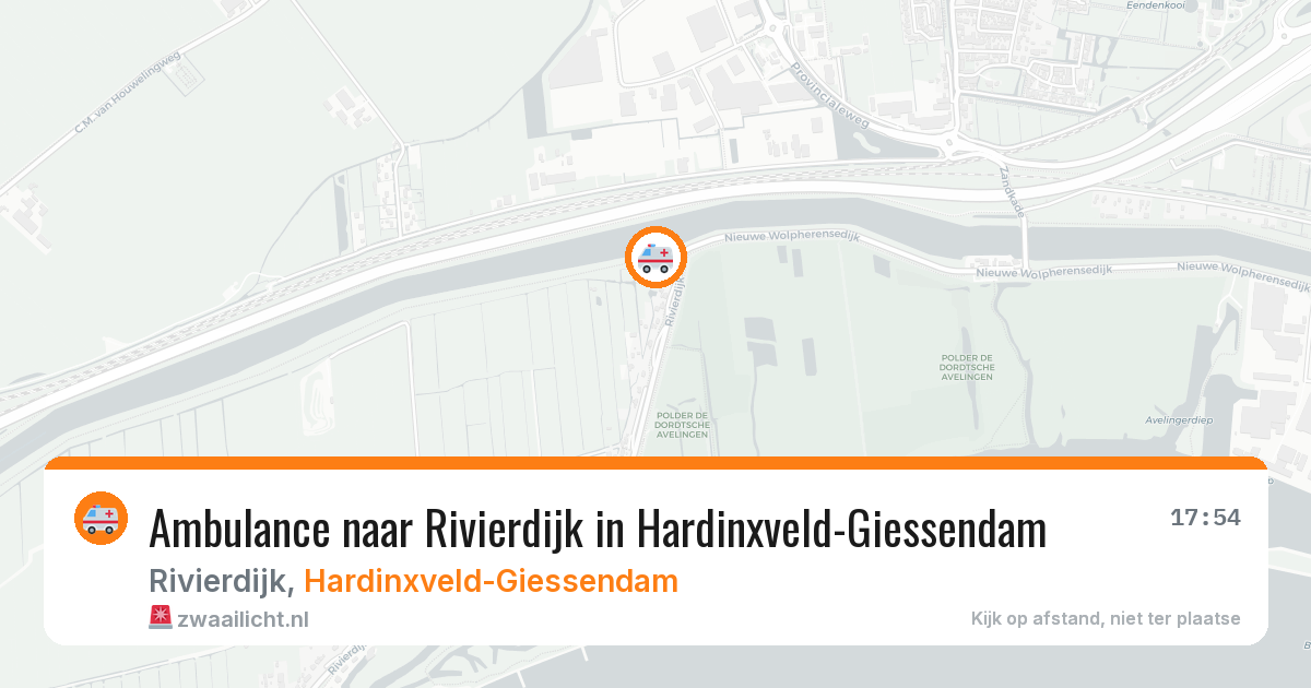 Ambulance naar Rivierdijk in Hardinxveld-Giessendam — 9 mei 2026