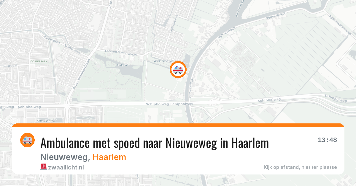 Ambulance met spoed naar Nieuweweg in Haarlem — 25 apr 2026