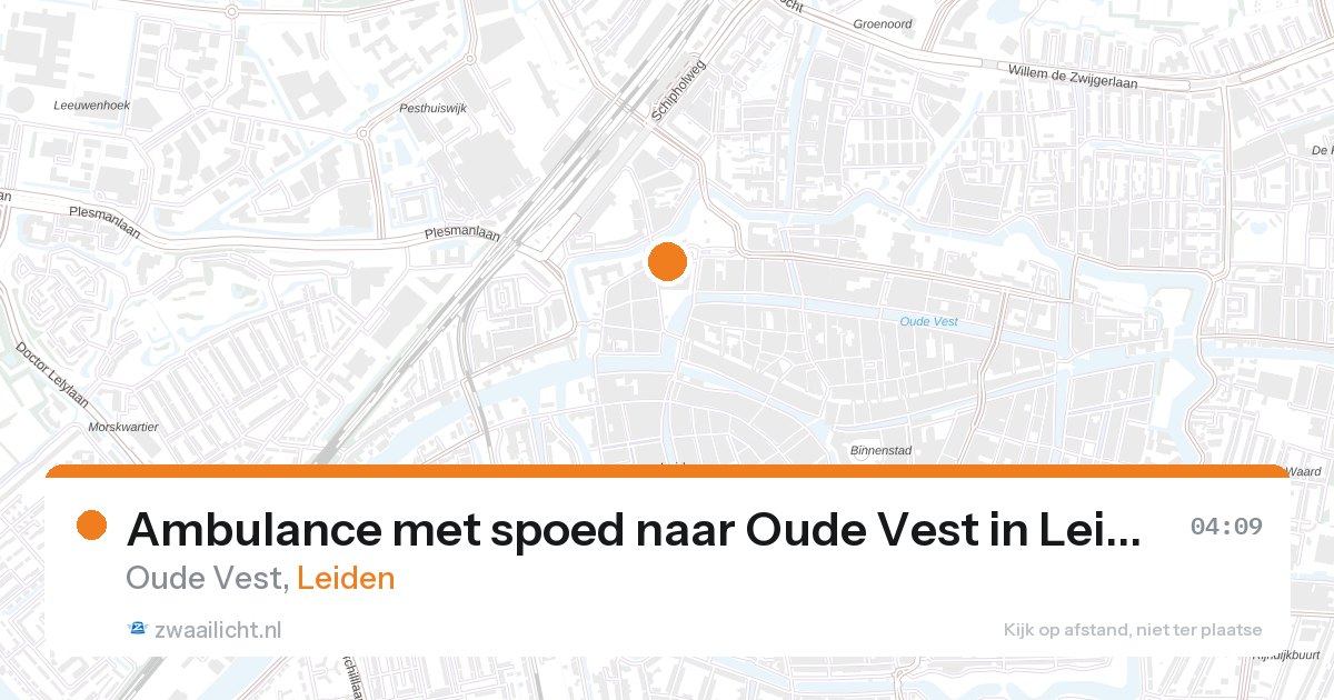Ambulance met spoed naar Oude Vest in Leiden — 1 feb 2026